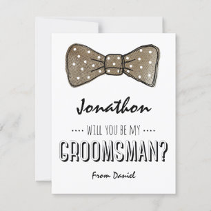 Will You Be My Groomsman? Rustic Groomsmen Invitation