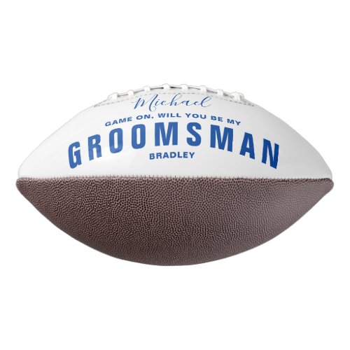 Will You Be My GROOMSMAN Wedding Personalized Name Football