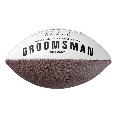 Will You Be My GROOMSMAN Wedding Personalized Name Football