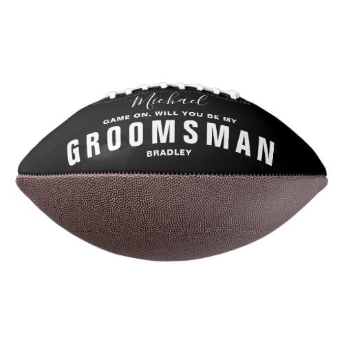 Will You Be My GROOMSMAN Wedding Personalized Name Football