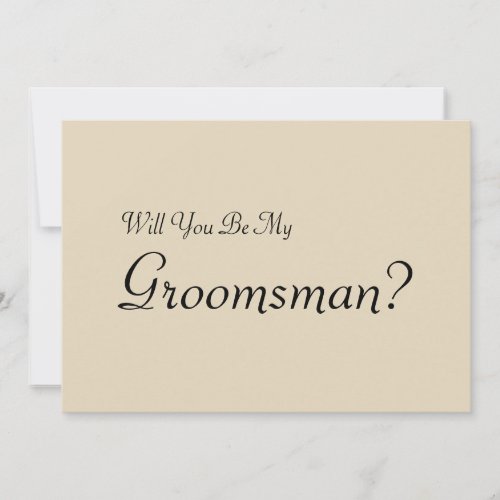 Will You Be My Groomsman with Man Image Invitation