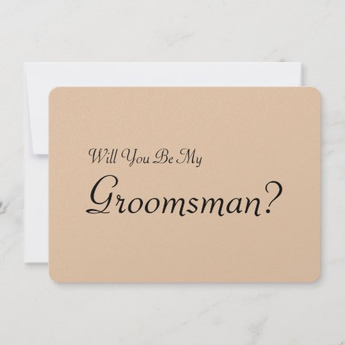 Will You Be My Groomsman with Man Image Invitation