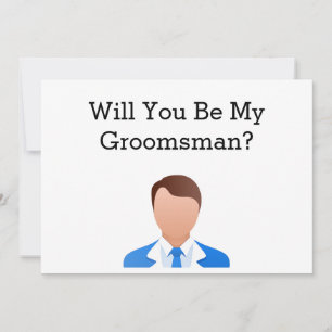 Will You Be My Groomsman with Man Image Invitation