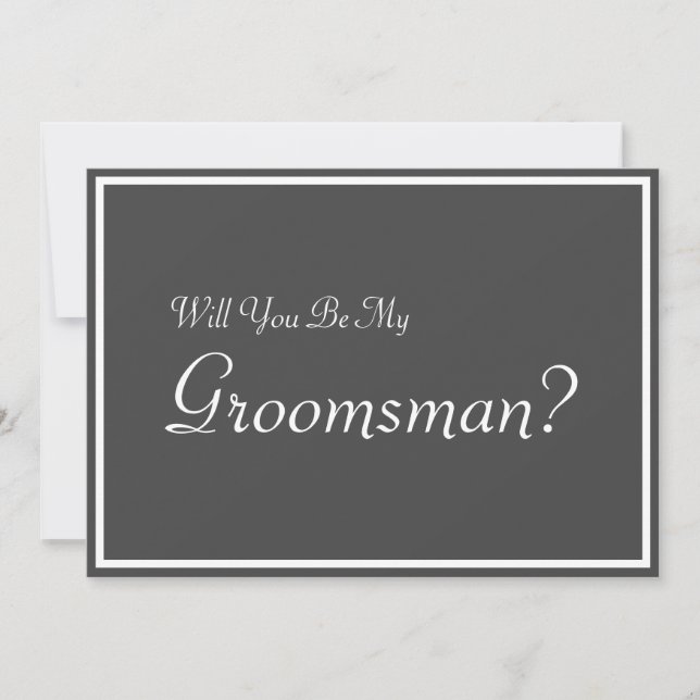 Will You Be My Groomsman with Man Image Invitation (Front)