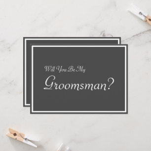 Will You Be My Groomsman with Man Image Invitation