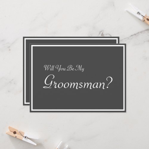 Will You Be My Groomsman with Man Image Invitation