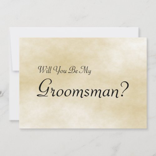 Will You Be My Groomsman with Man Image Invitation