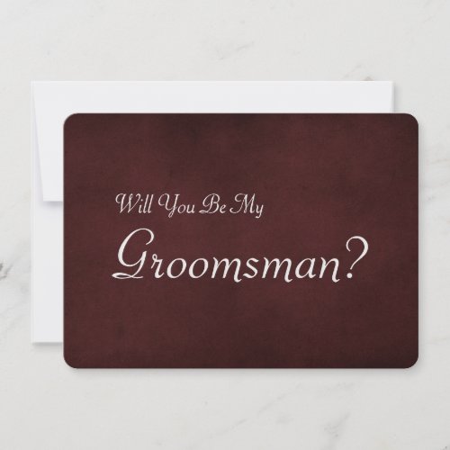 Will You Be My Groomsman with Man Image Invitation