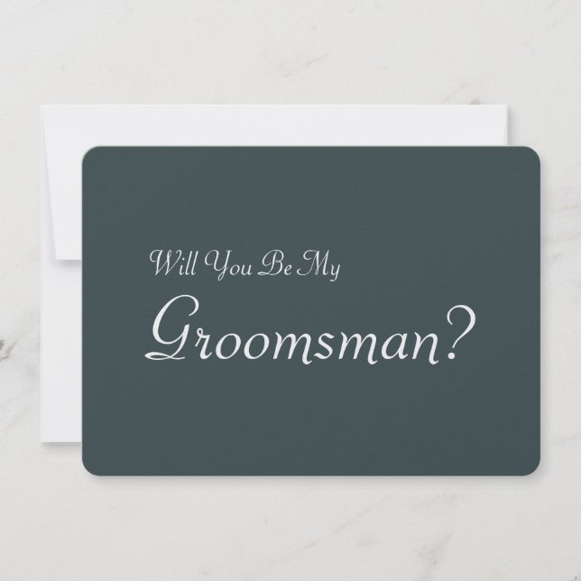 Will You Be My Groomsman with Man Image Invitation (Front)