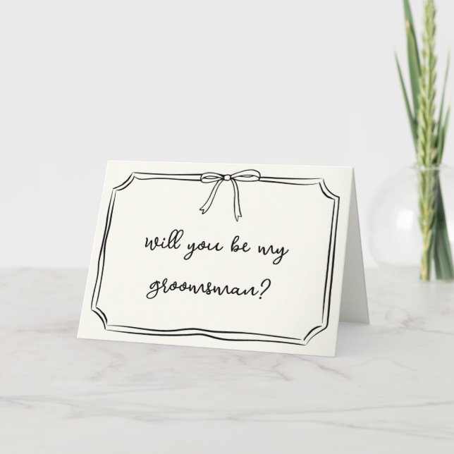 Will You Be My Groomsmen Proposal Classic Card (Front)