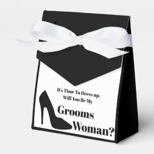will you be my groomswoman modern simple proposal favor boxes