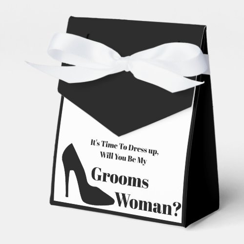will you be my groomswoman modern simple proposal  favor boxes