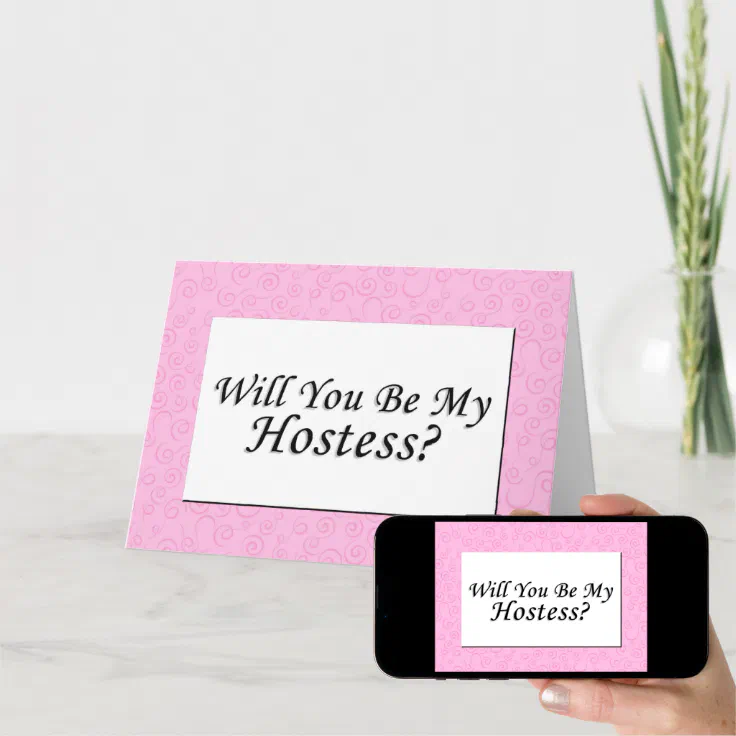 Will You Be My Hostess? Invitation | Zazzle