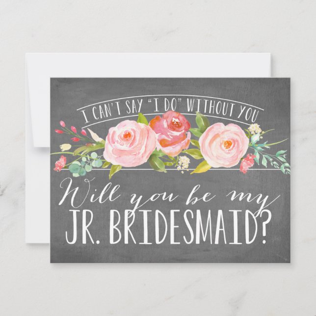 Will You Be My Junior Bridesmaid | Bridesmaid Invitation (Front)