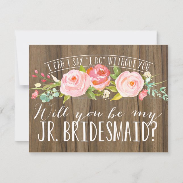 Will You Be My Junior Bridesmaid | Bridesmaid Invitation (Front)