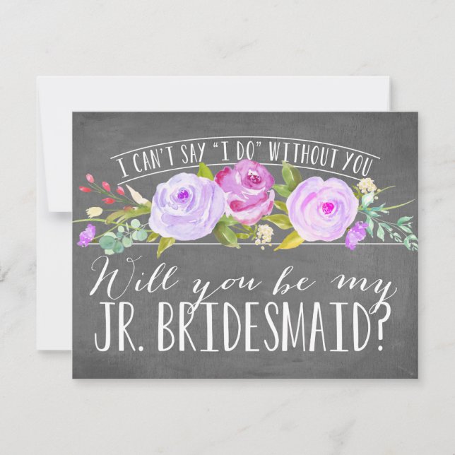 Will You Be My Junior Bridesmaid | Bridesmaid Invitation (Front)