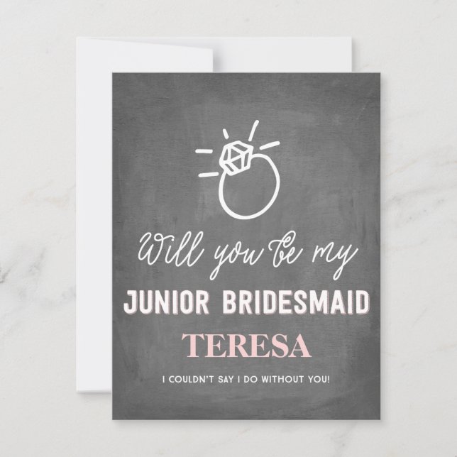 Will You Be My Junior Bridesmaid | Bridesmaid Invitation (Front)