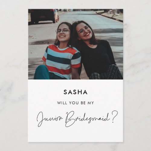 Will you be my Junior bridesmaid photo card