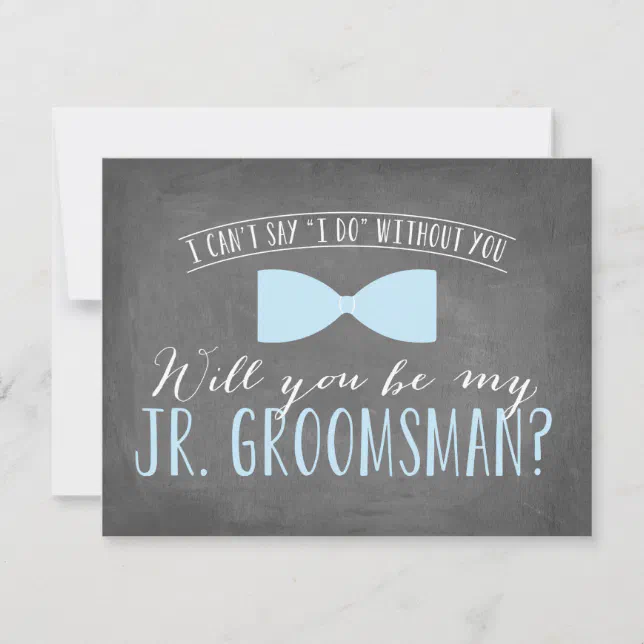 Will you be my Junior Groomsman ? | Groomsmen Invitation | Zazzle