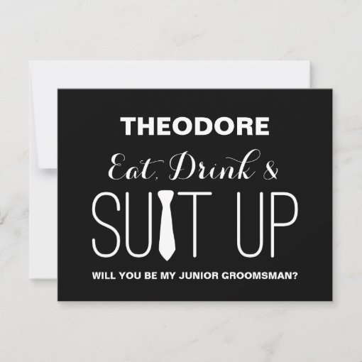 Will you be my Junior Groomsman ? | Groomsmen Invitation | Zazzle