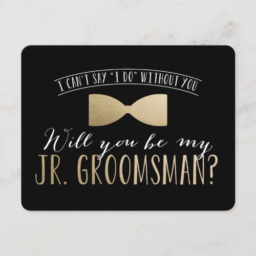 Will you be my Junior Groomsman ? | Groomsmen Invitation