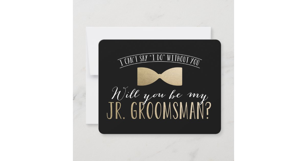 Will you be my Junior Groomsman ? | Groomsmen Invitation | Zazzle