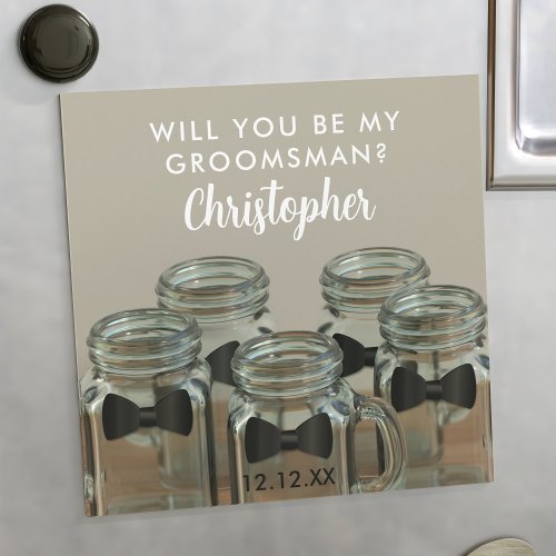 Will You Be My Magnetic Groomsman Proposal Card