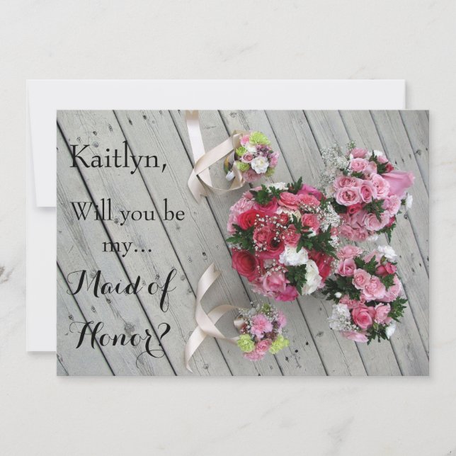 Will You Be My Maid of Honor 5' x 7" Invitation (Front)