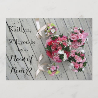Will You Be My Maid of Honor 5' x 7" Invitation