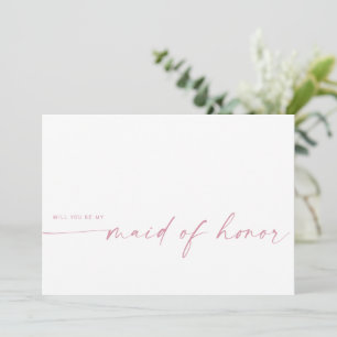 Will You Be My Maid of Honor Blush Pink
