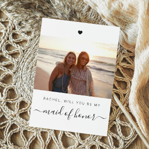 Will You Be My Maid of Honor Bridal Party Proposal Card