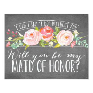 Will You Be My Maid of Honor | Bridesmaid Card