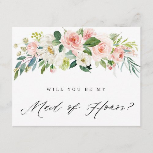 Will You Be My Maid of Honor  Bridesmaid Card