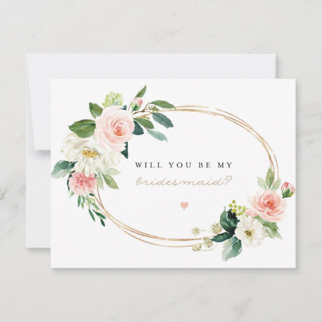 Will You Be My Maid of Honor | Bridesmaid Card (Front)
