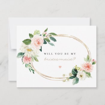 Will You Be My Maid Of Honor | Bridesmaid Card by blush_printables at Zazzle