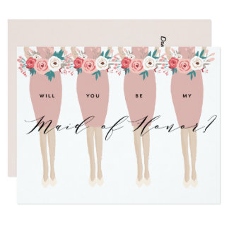 Will You Be My Maid Of Honor? | Bridesmaid Card