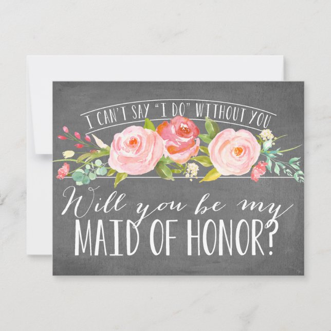 Will You Be My Maid of Honor | Bridesmaid Invitation (Front)