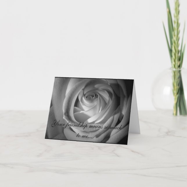 Will You Be My Maid of Honor BW Rose Invitation (Front)