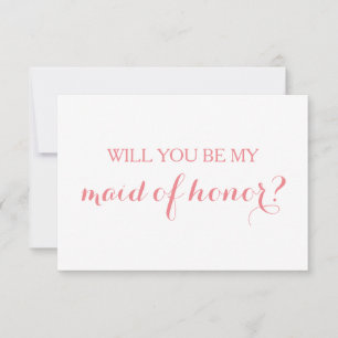 Will You Be My Maid of Honor Card Bridal Party
