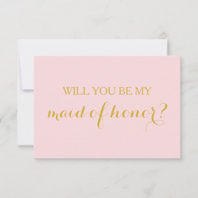 Will You Be My Maid of Honor Card Bridal Party Ask (Front)