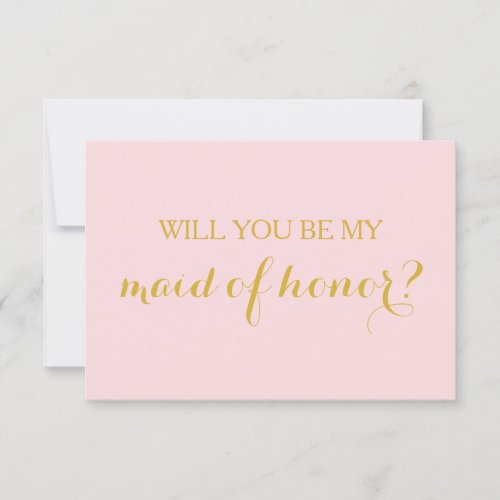 Will You Be My Maid of Honor Card Bridal Party Ask