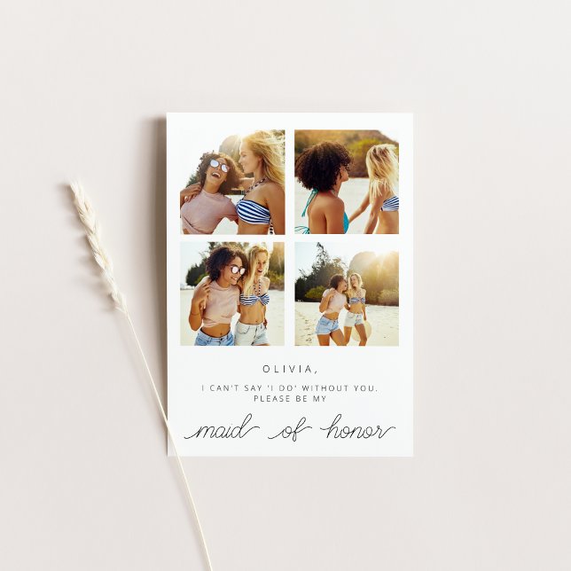 Will You Be My Maid of Honor Card with Photos (Creator Uploaded)