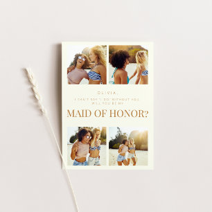 Will You Be My Maid of Honor Card with Photos