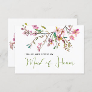 Will You Be My Maid of Honor Cherry Blossom 