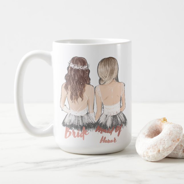 Will You Be My Maid Of Honor Coffee Mug (With Donut)