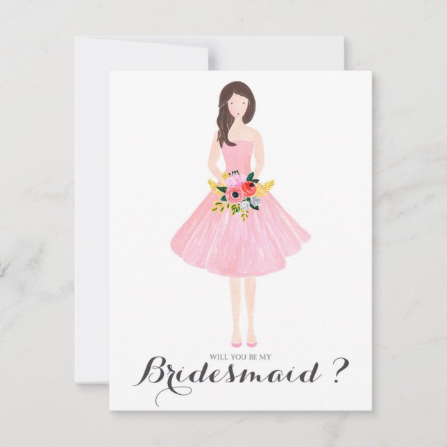 Will you be my maid of honor custom card (Front)