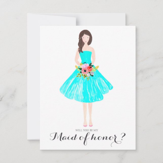 Will you be my maid of honor custom card (Front)