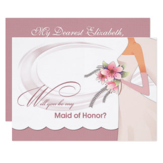 Maid Of Honor Invitation Wording 1