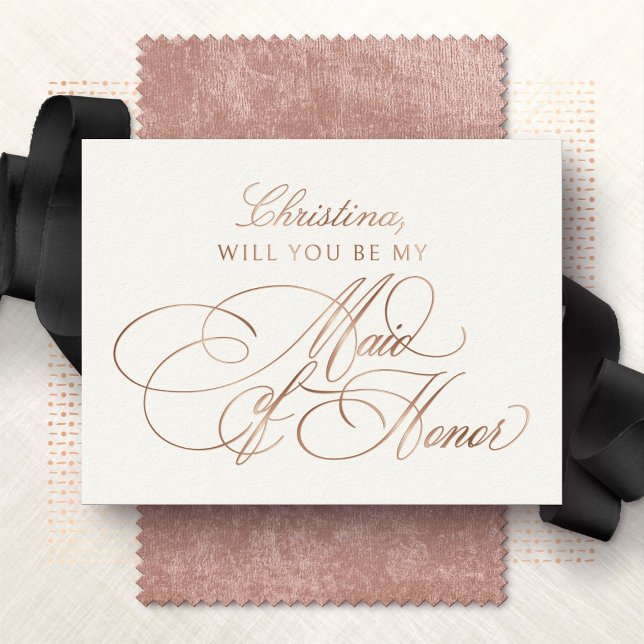 Will You Be My Maid of Honor Foil Card (Creator Uploaded)
