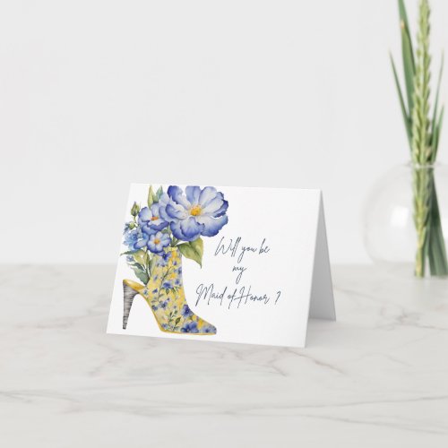 Will You Be My Maid of HonorFolded Bridal Party Card